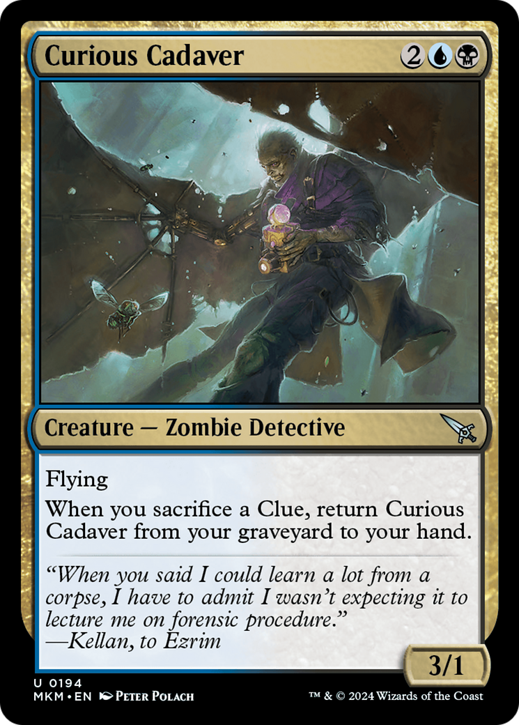 Curious Cadaver (MKM-194) - Murders at Karlov Manor - Premium MTG Single from Wizards of the Coast - Just $0.25! Shop now at Game Crave Tournament Store