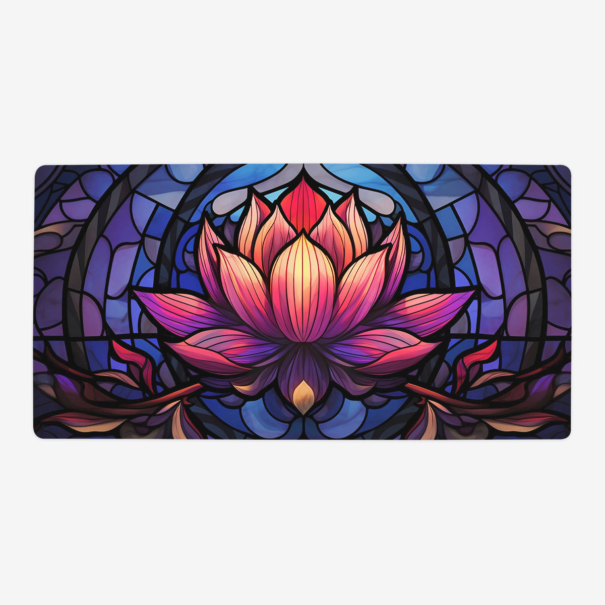 Stained Glass Lotus Playmat - Premium Playmat from Inked Gaming - Just $34.99! Shop now at Game Crave Tournament Store