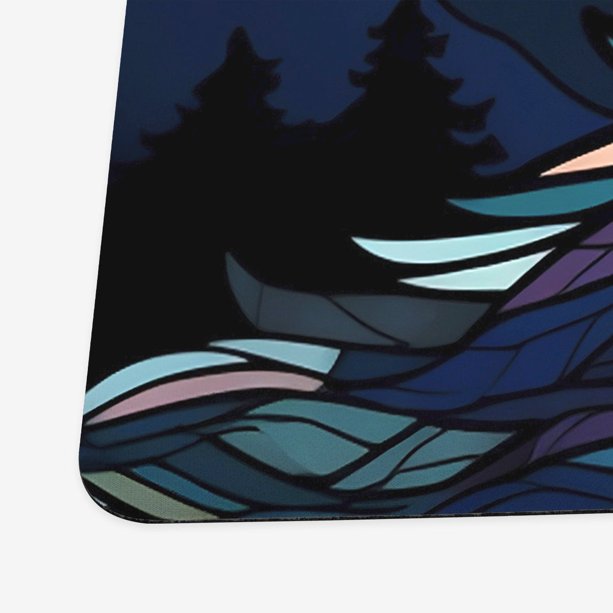 Stained Glass Wolf Playmat - Premium Playmat from Inked Gaming - Just $34.99! Shop now at Game Crave Tournament Store