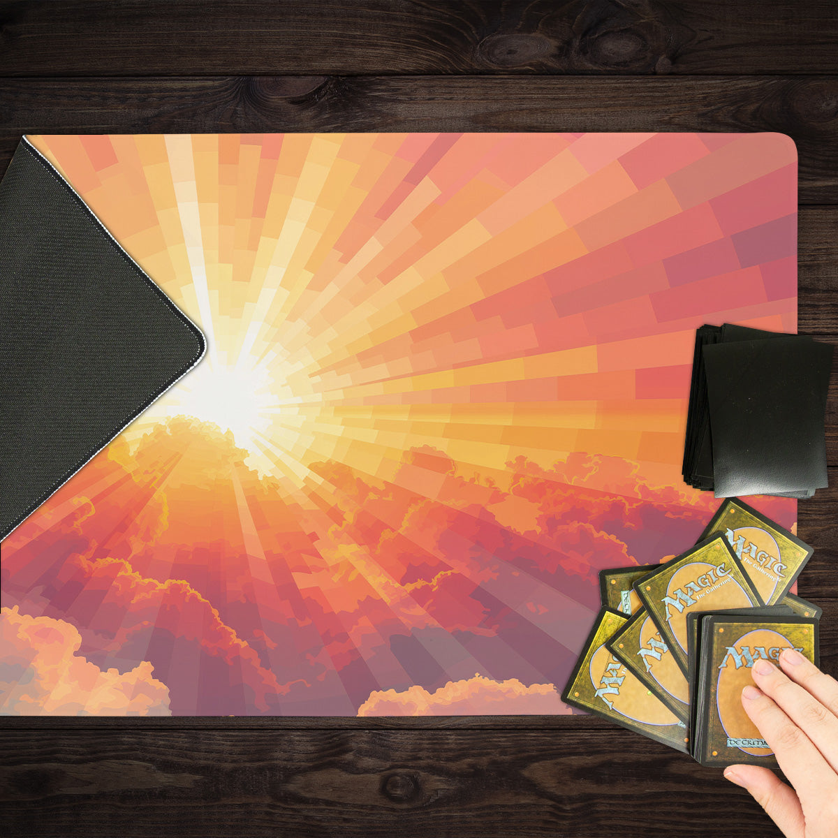 Sunrise Through The Clouds Playmat - Premium Playmat from Inked Gaming - Just $34.99! Shop now at Game Crave Tournament Store