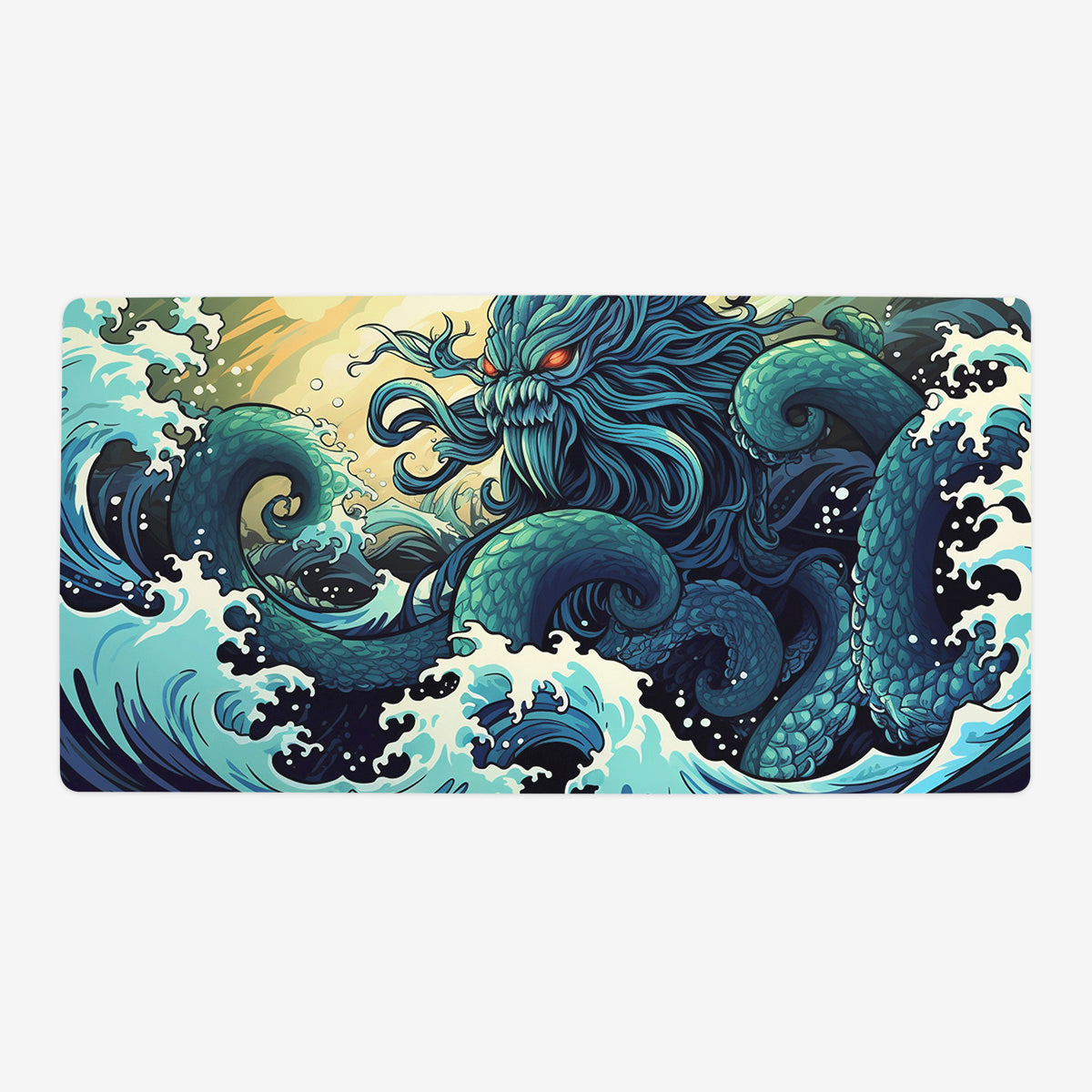 The Old One Among Waves Playmat - Premium Playmat from Inked Gaming - Just $34.99! Shop now at Game Crave Tournament Store