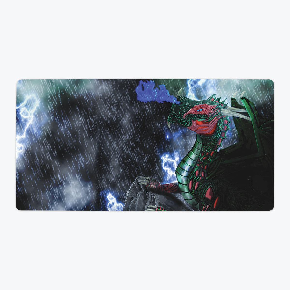 Thunder Storm Dragon Playmat - Premium Playmat from Inked Gaming - Just $34.99! Shop now at Game Crave Tournament Store