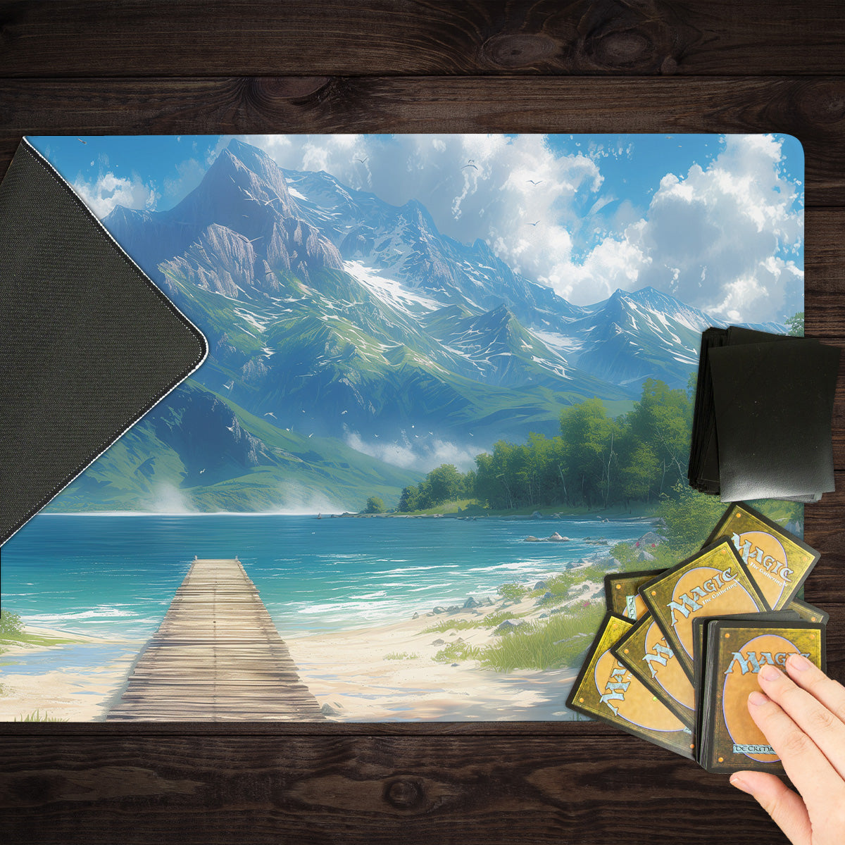 Tranquil Mountain Lake Playmat - Premium Playmat from Inked Gaming - Just $34.99! Shop now at Game Crave Tournament Store
