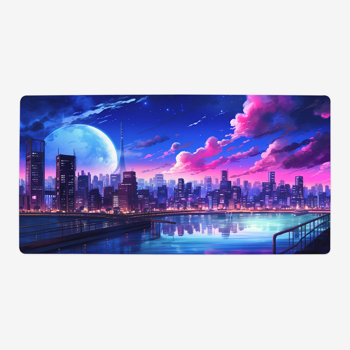 Violet Skyline Playmat - Premium Playmat from Inked Gaming - Just $34.99! Shop now at Game Crave Tournament Store