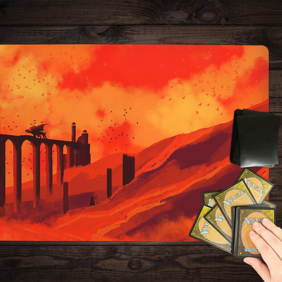 Volcano Fortress Playmat - Premium Playmat from Inked Gaming - Just $34.99! Shop now at Game Crave Tournament Store