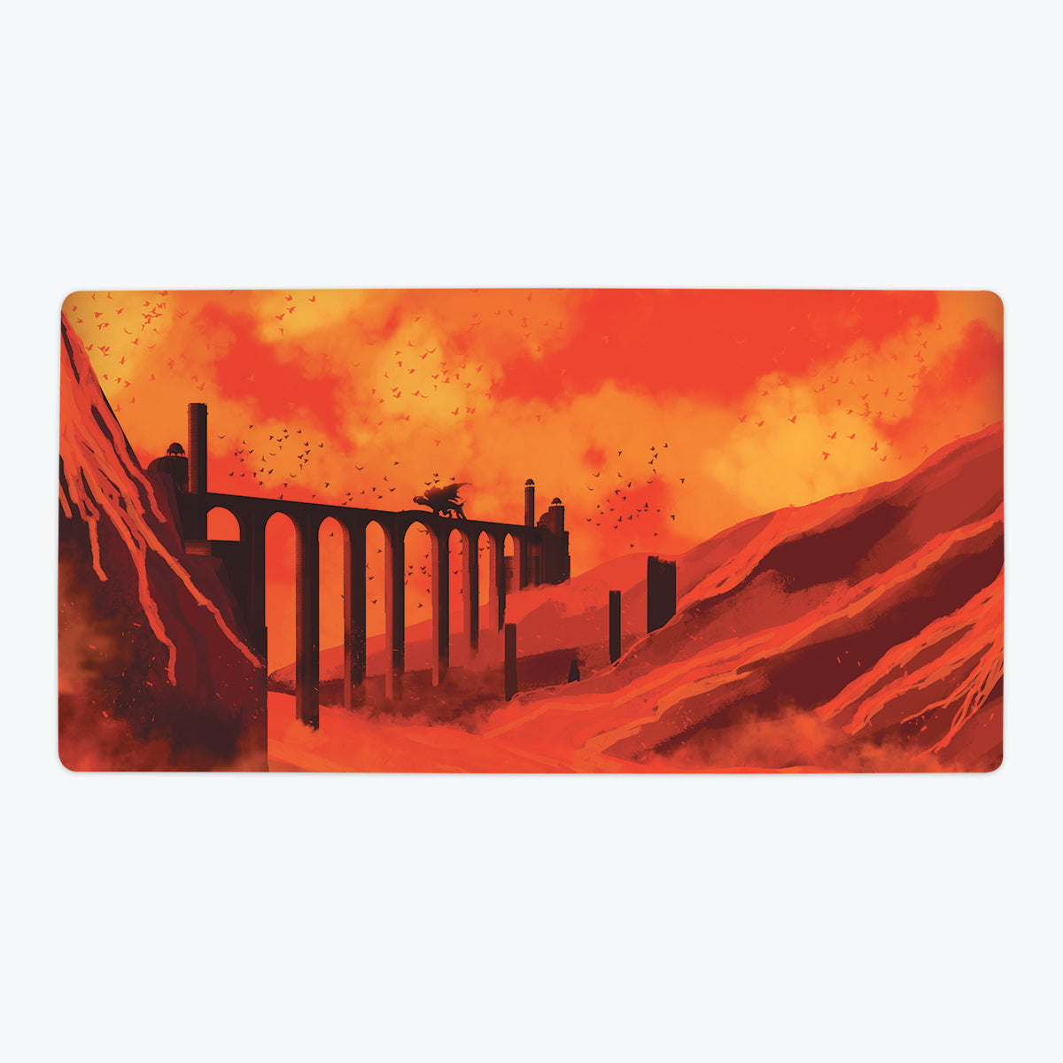 Volcano Fortress Playmat - Premium Playmat from Inked Gaming - Just $34.99! Shop now at Game Crave Tournament Store