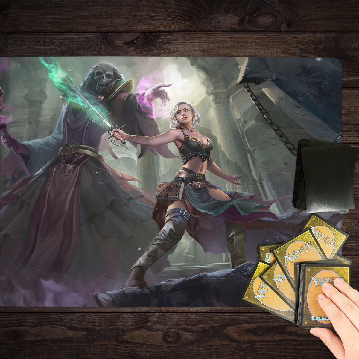 The Elf and the Ghost Playmat - Premium Playmat from Inked Gaming - Just $34.99! Shop now at Game Crave Tournament Store
