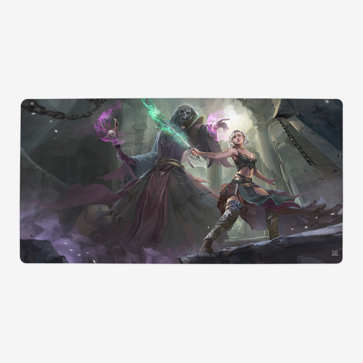 The Elf and the Ghost Playmat - Premium Playmat from Inked Gaming - Just $34.99! Shop now at Game Crave Tournament Store