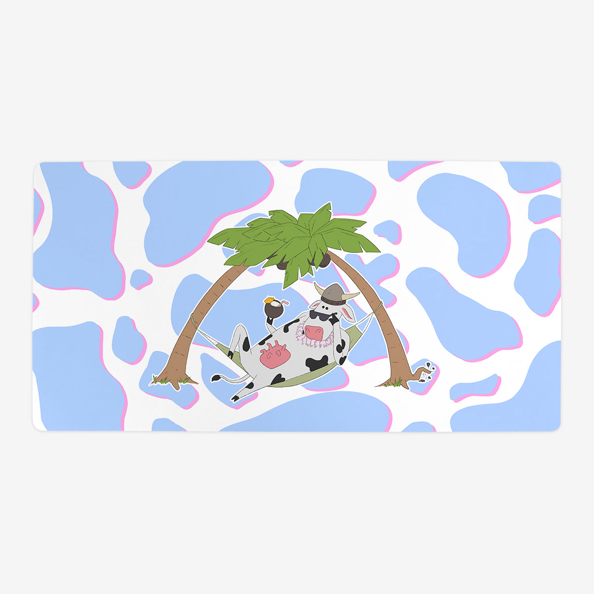 Summer Cow Tiki Gang Playmat - Premium Playmat from Inked Gaming - Just $34.99! Shop now at Game Crave Tournament Store