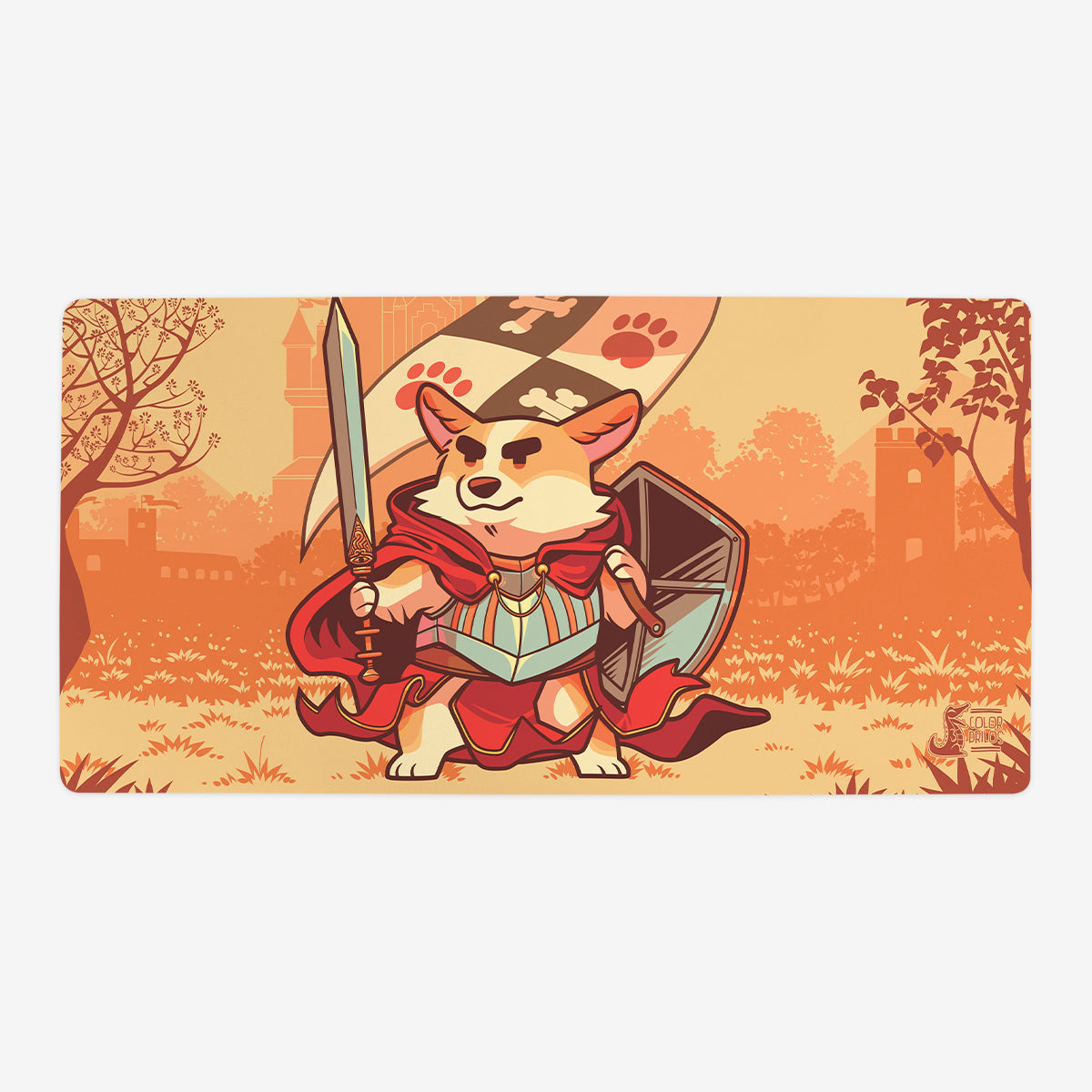 Warrior Corgi Playmat - Premium Playmat from Inked Gaming - Just $34.99! Shop now at Game Crave Tournament Store