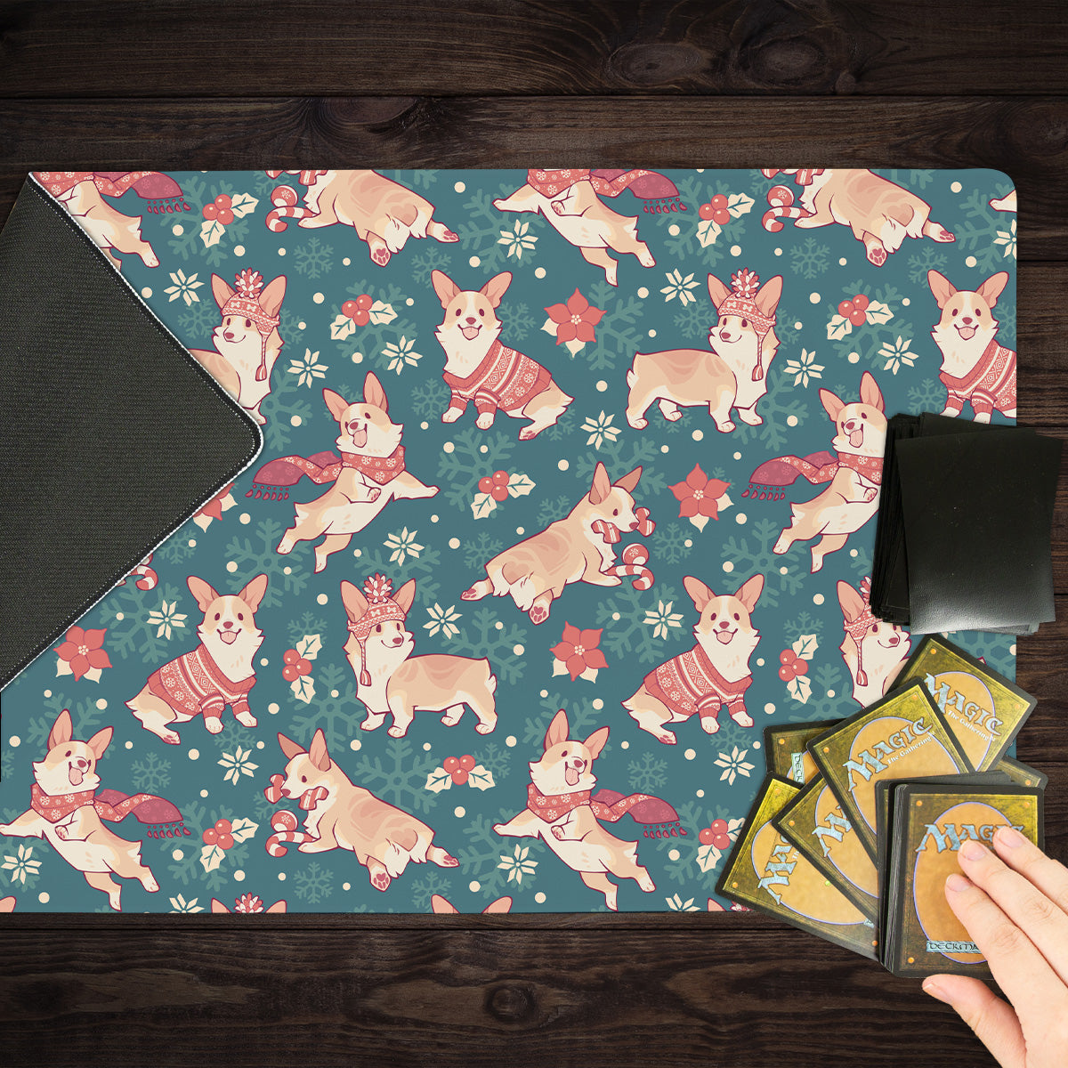 Winter Corgis Playmat - Premium Playmat from Inked Gaming - Just $34.99! Shop now at Game Crave Tournament Store