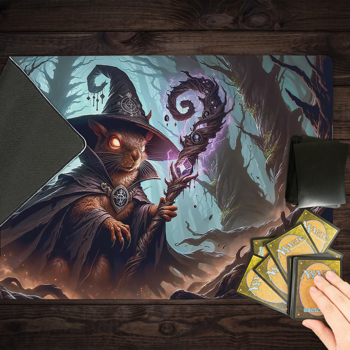 Squirrel Wizard Playmat - Premium Playmat from Inked Gaming - Just $34.99! Shop now at Game Crave Tournament Store