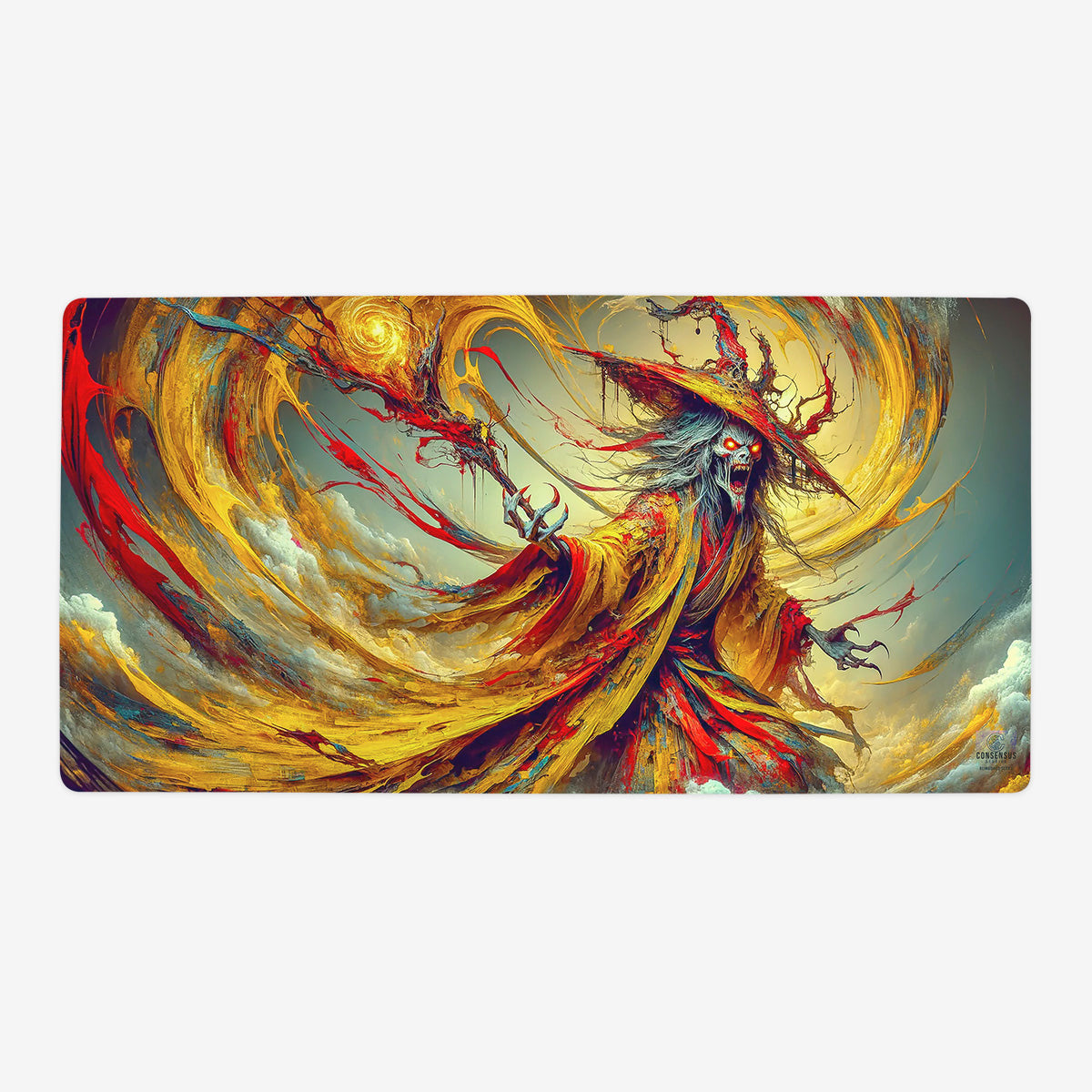 Yellow Zombie Mage Playmat - Premium Playmat from Inked Gaming - Just $34.99! Shop now at Game Crave Tournament Store