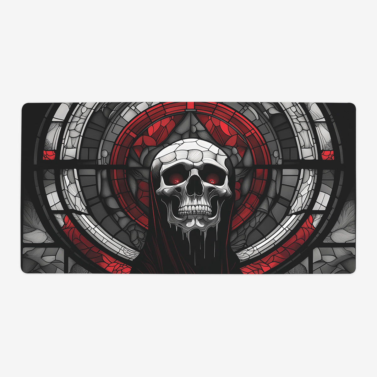Stained Glass Skull Of The Fallen Saint Playmat - Premium Playmat from Inked Gaming - Just $34.99! Shop now at Game Crave Tournament Store