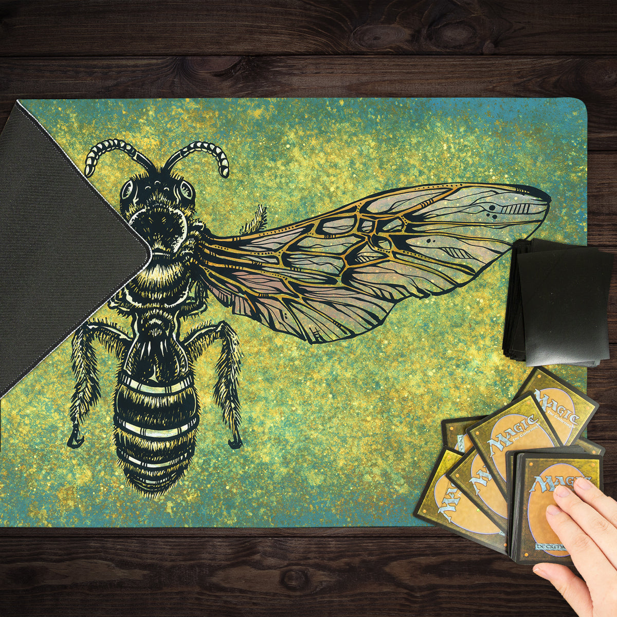 The Bee Playmat - Premium Playmat from Inked Gaming - Just $34.99! Shop now at Game Crave Tournament Store