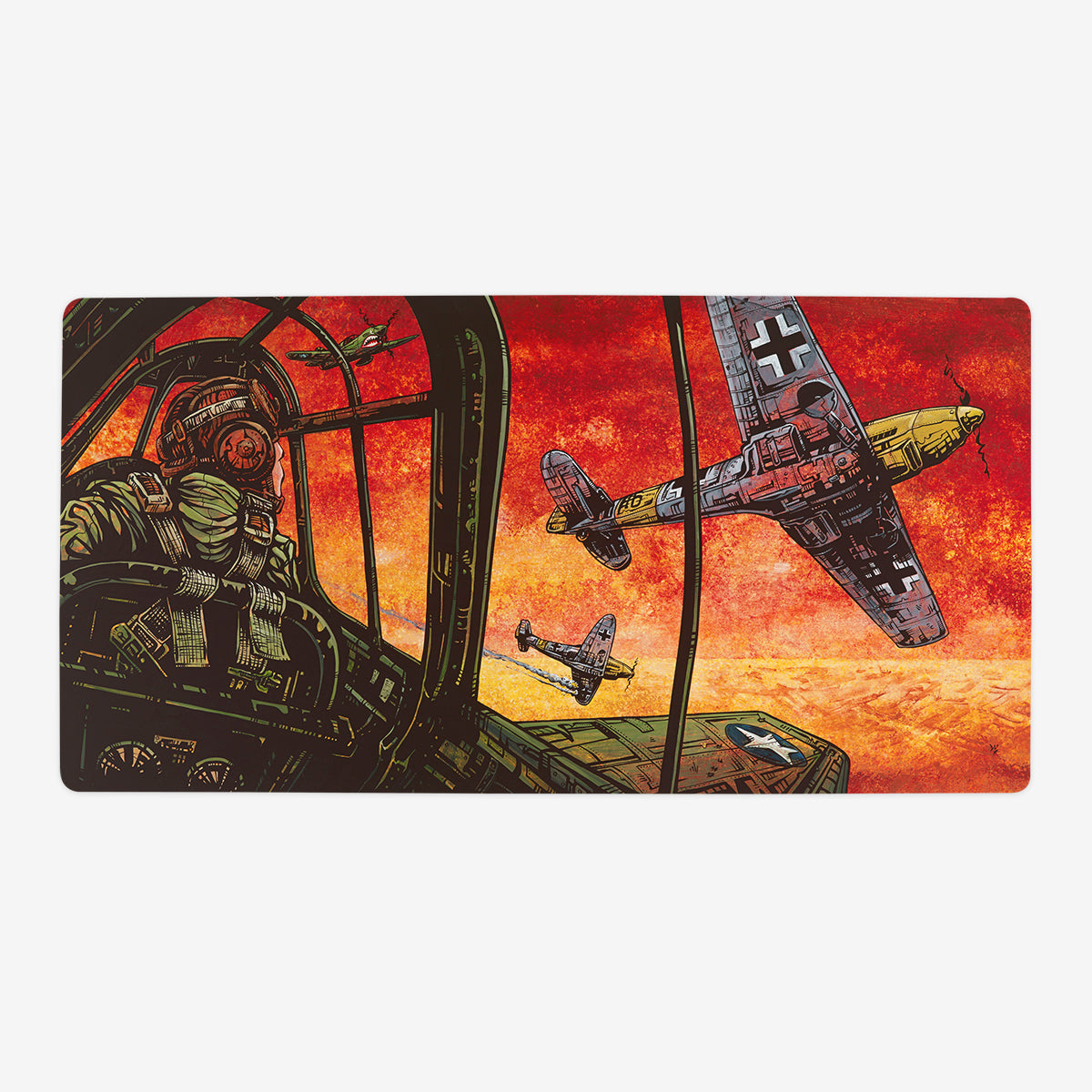 The Dog Fight Playmat - Premium Playmat from Inked Gaming - Just $34.99! Shop now at Game Crave Tournament Store