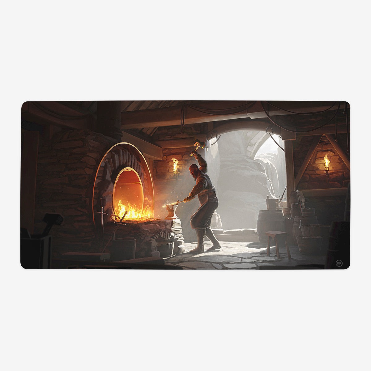 The Blacksmith's Forge Playmat - Premium Playmat from Inked Gaming - Just $34.99! Shop now at Game Crave Tournament Store