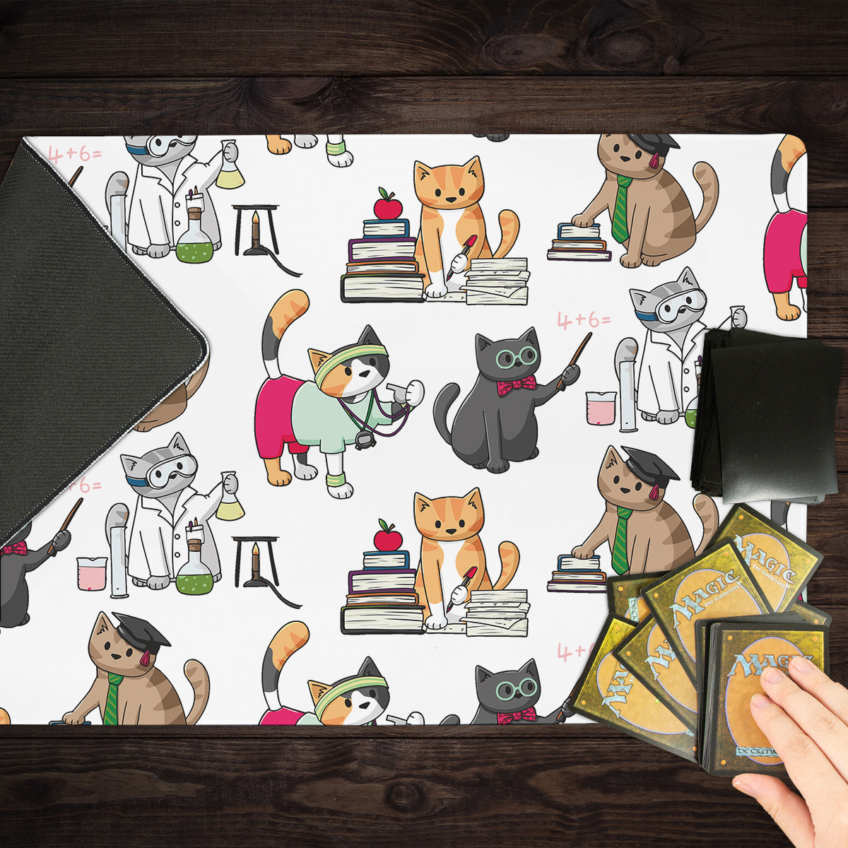 Teacher Cats Playmat - Premium Playmat from Inked Gaming - Just $34.99! Shop now at Game Crave Tournament Store