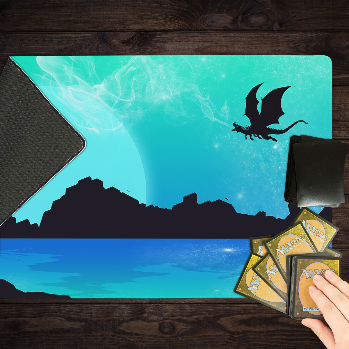 Synth Dragon Dreamscape Playmat - Premium Playmat from Inked Gaming - Just $34.99! Shop now at Game Crave Tournament Store