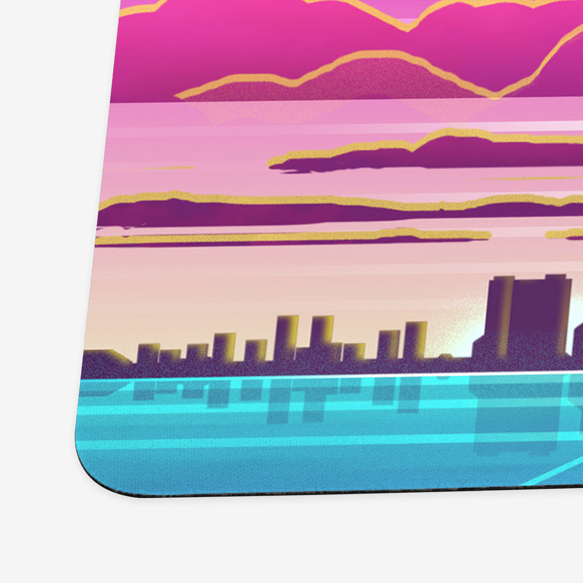 Synthwave Chicago Playmat - Premium Playmat from Inked Gaming - Just $34.99! Shop now at Game Crave Tournament Store