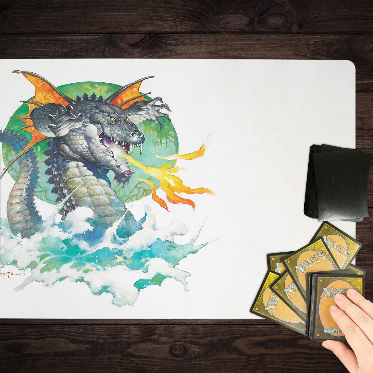 Winged Crocodile Dragon Playmat - Premium Playmat from Inked Gaming - Just $34.99! Shop now at Game Crave Tournament Store