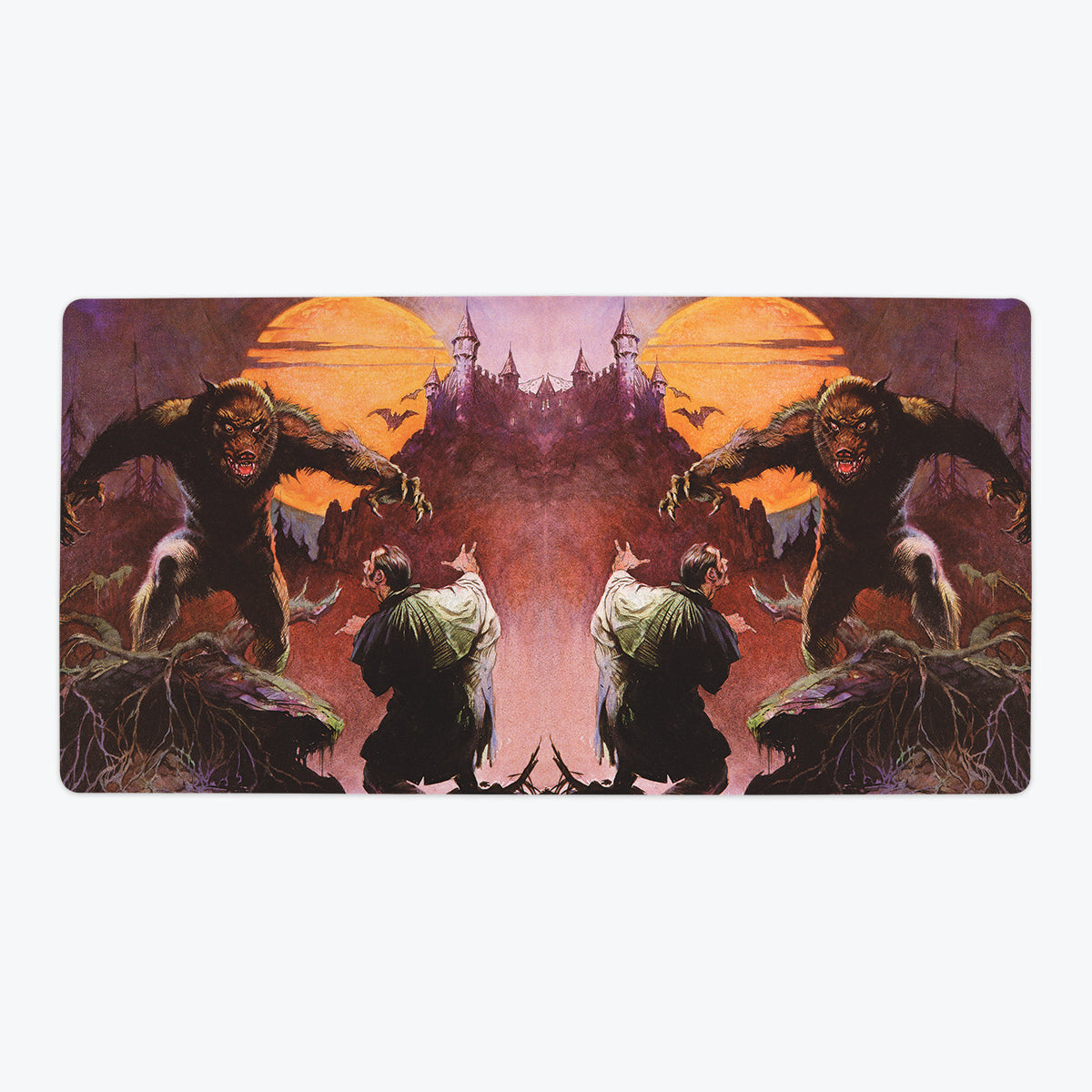 Wolfman and Dracula Playmat - Premium Playmat from Inked Gaming - Just $34.99! Shop now at Game Crave Tournament Store
