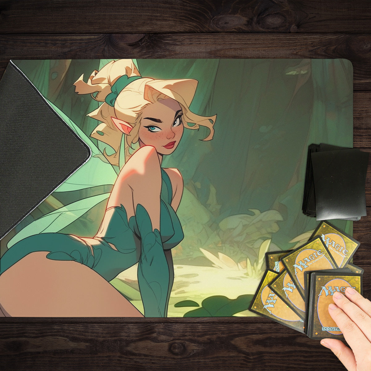 Teal Fairy Dreams Playmat - Premium Playmat from Inked Gaming - Just $34.99! Shop now at Game Crave Tournament Store
