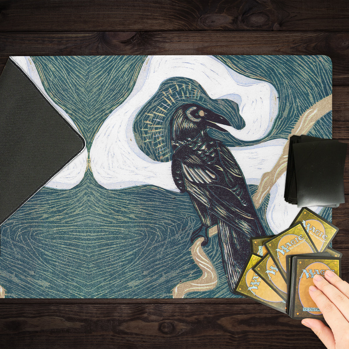 Spirit Crow Playmat - Premium Desk Mat from Inked Gaming - Just $34.99! Shop now at Game Crave Tournament Store