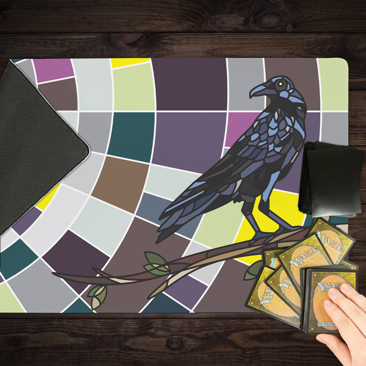 Sunrise Raven Playmat - Premium Playmat from Inked Gaming - Just $34.99! Shop now at Game Crave Tournament Store