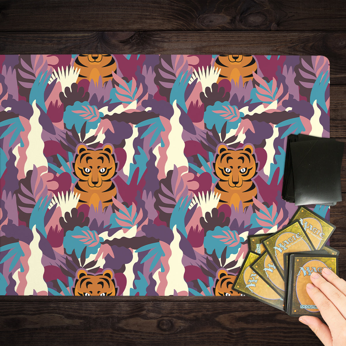 Tigers In The Forest Playmat - Premium Playmat from Inked Gaming - Just $34.99! Shop now at Game Crave Tournament Store