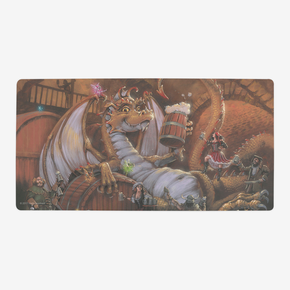 The Dragon with the Flagon Playmat - Premium Playmat from Inked Gaming - Just $34.99! Shop now at Game Crave Tournament Store
