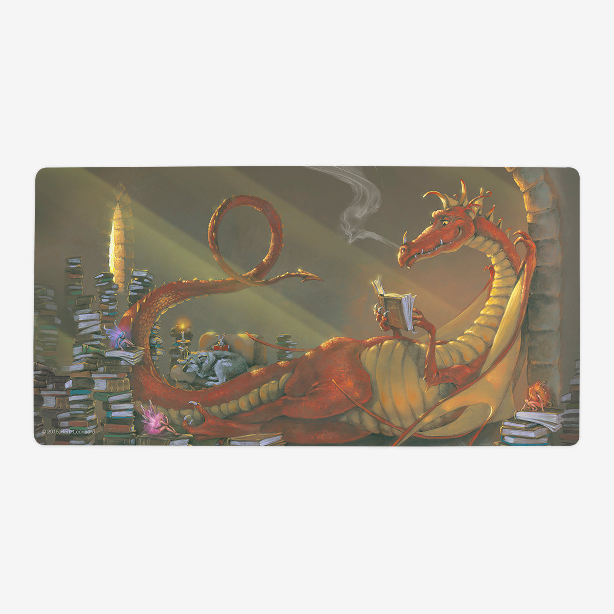 The Reading Dragon Playmat - Premium Playmat from Inked Gaming - Just $34.99! Shop now at Game Crave Tournament Store