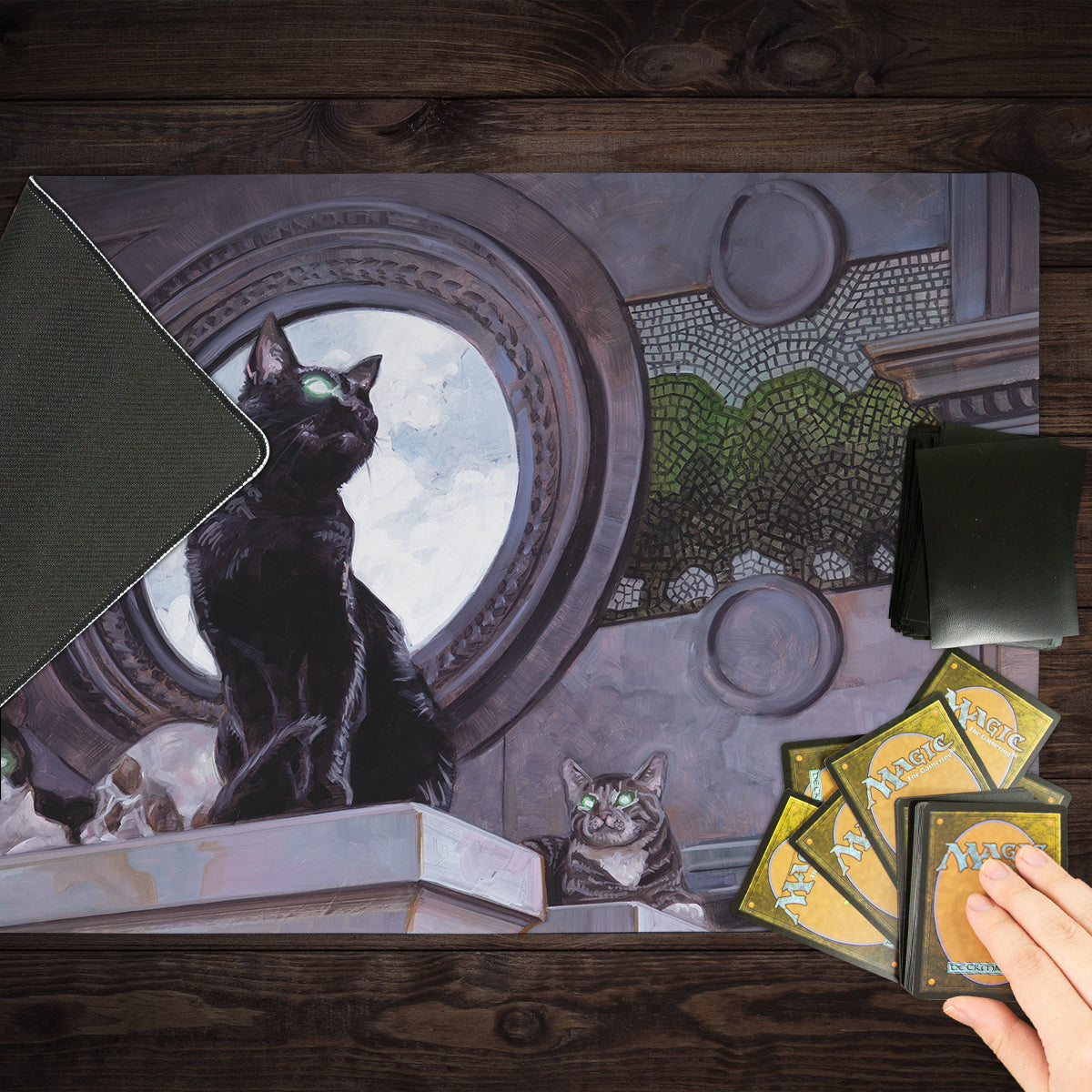 Temple Cats Playmat - Premium Playmat from Inked Gaming - Just $34.99! Shop now at Game Crave Tournament Store