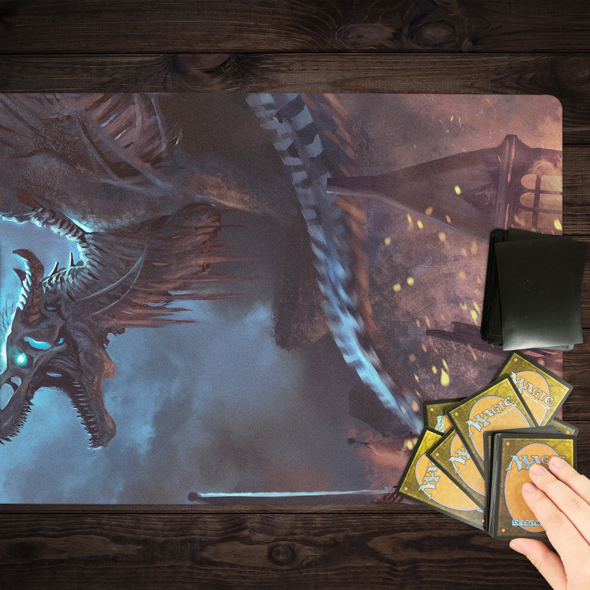 The Undead Dragon Playmat - Premium Playmat from Inked Gaming - Just $34.99! Shop now at Game Crave Tournament Store