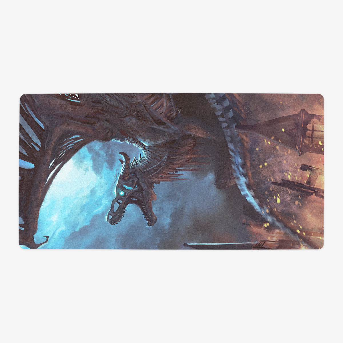 The Undead Dragon Playmat - Premium Playmat from Inked Gaming - Just $34.99! Shop now at Game Crave Tournament Store