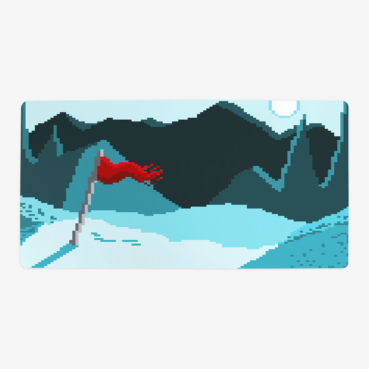Snowy Pixel Mountaintop Playmat - Premium Playmat from Inked Gaming - Just $34.99! Shop now at Game Crave Tournament Store