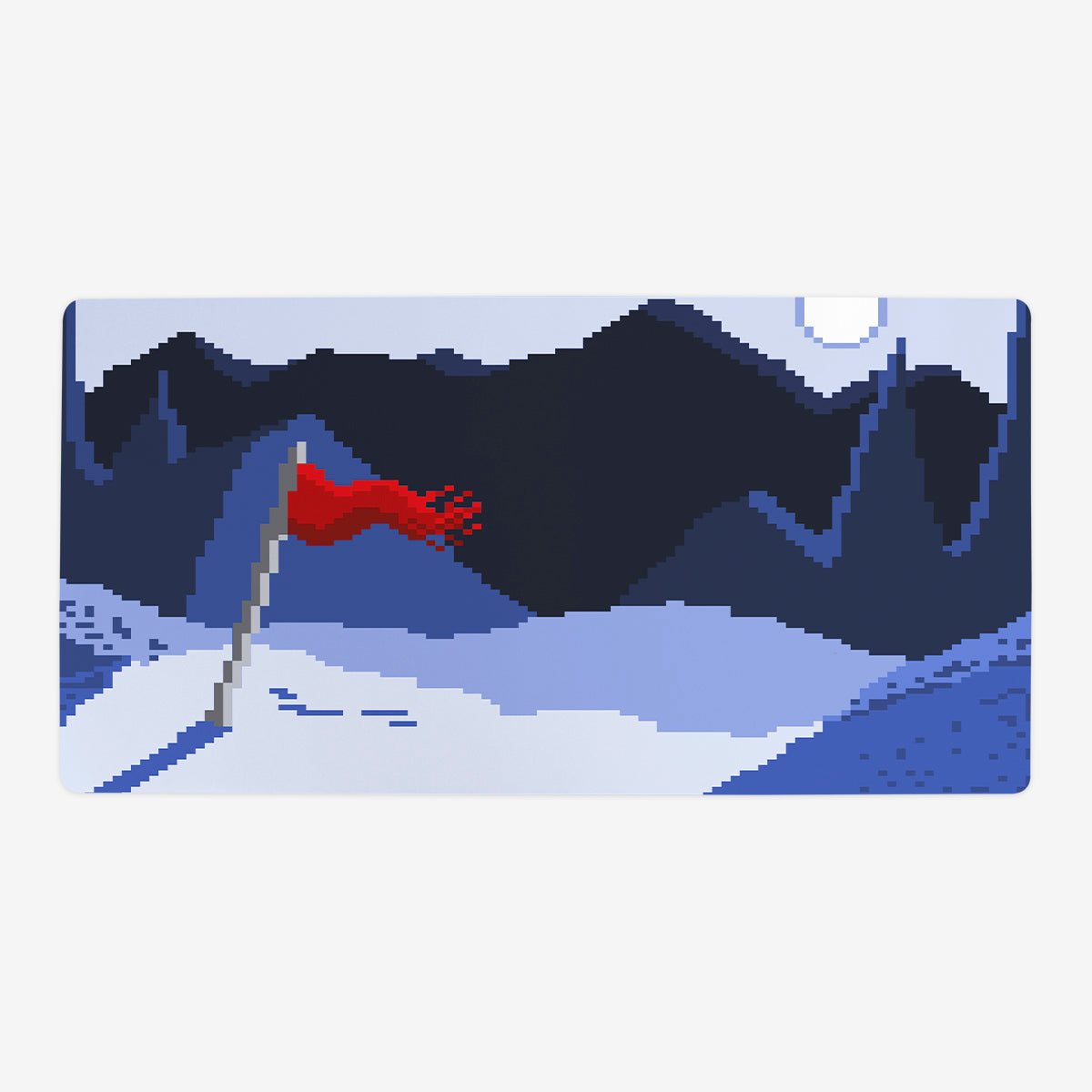 Snowy Pixel Mountaintop Playmat - Premium Playmat from Inked Gaming - Just $34.99! Shop now at Game Crave Tournament Store