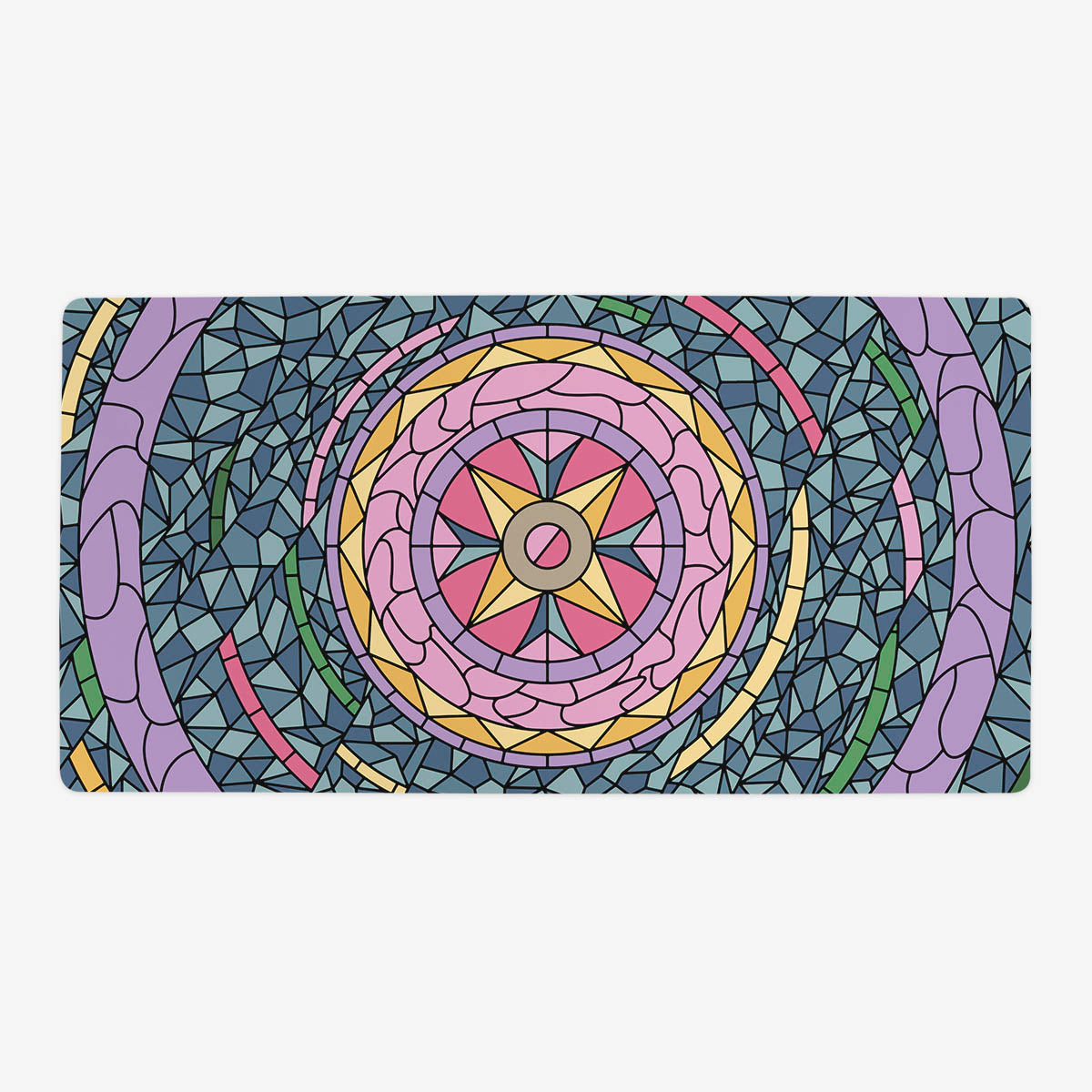 Stained Glass Circle Playmat - Premium Playmat from Inked Gaming - Just $34.99! Shop now at Game Crave Tournament Store