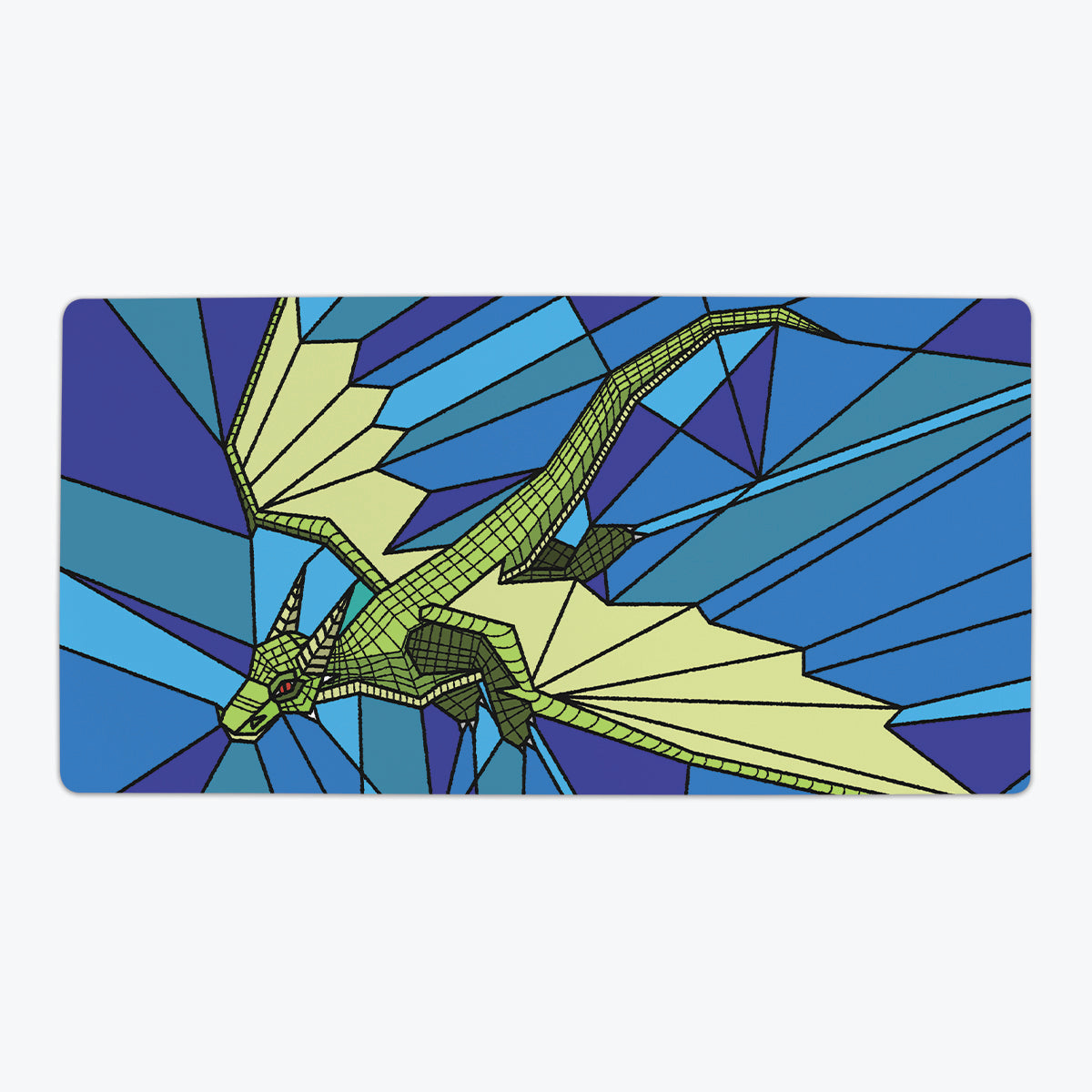 Stained Glass Flying Dragon Playmat - Premium Playmat from Inked Gaming - Just $34.99! Shop now at Game Crave Tournament Store