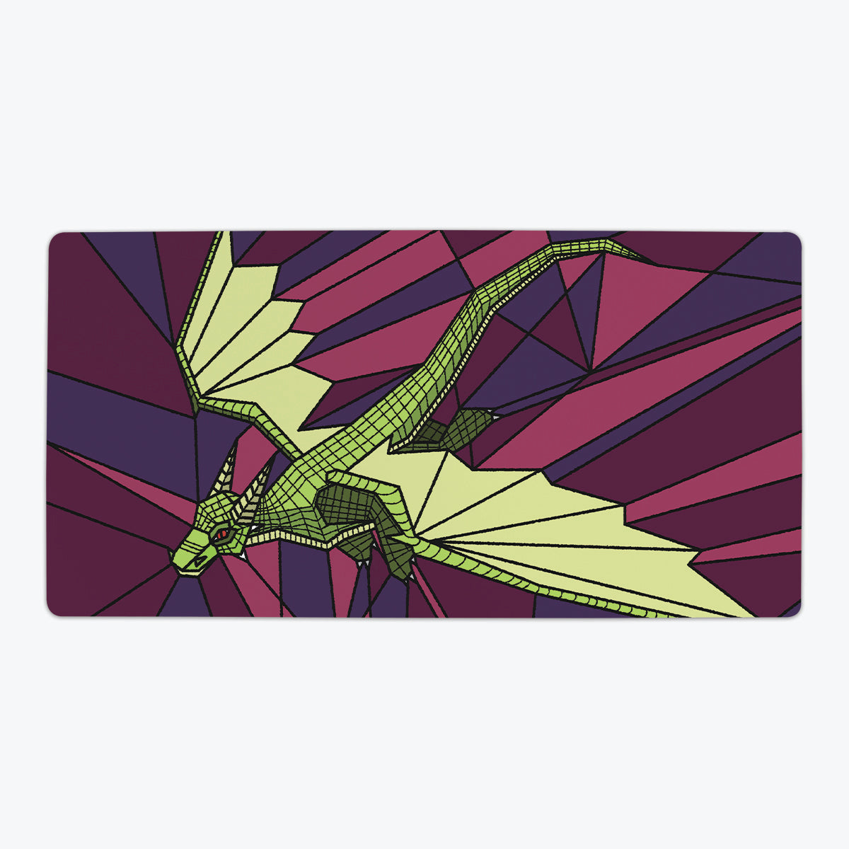 Stained Glass Flying Dragon Playmat - Premium Playmat from Inked Gaming - Just $34.99! Shop now at Game Crave Tournament Store