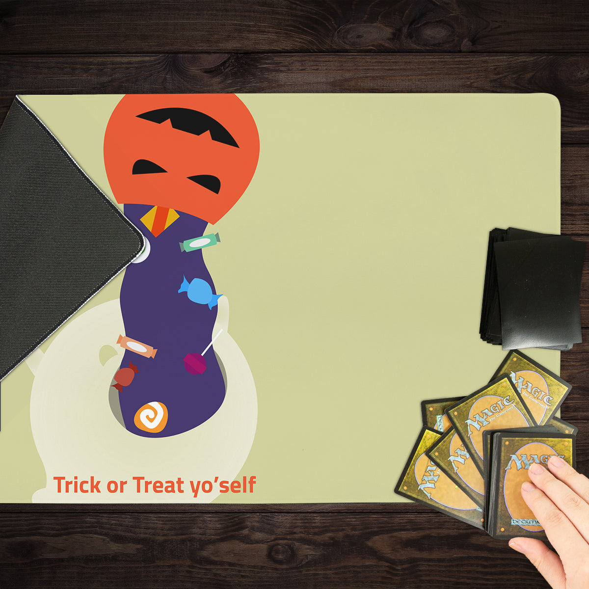 Trick Or Treat Yo Self Playmat - Premium Playmat from Inked Gaming - Just $34.99! Shop now at Game Crave Tournament Store