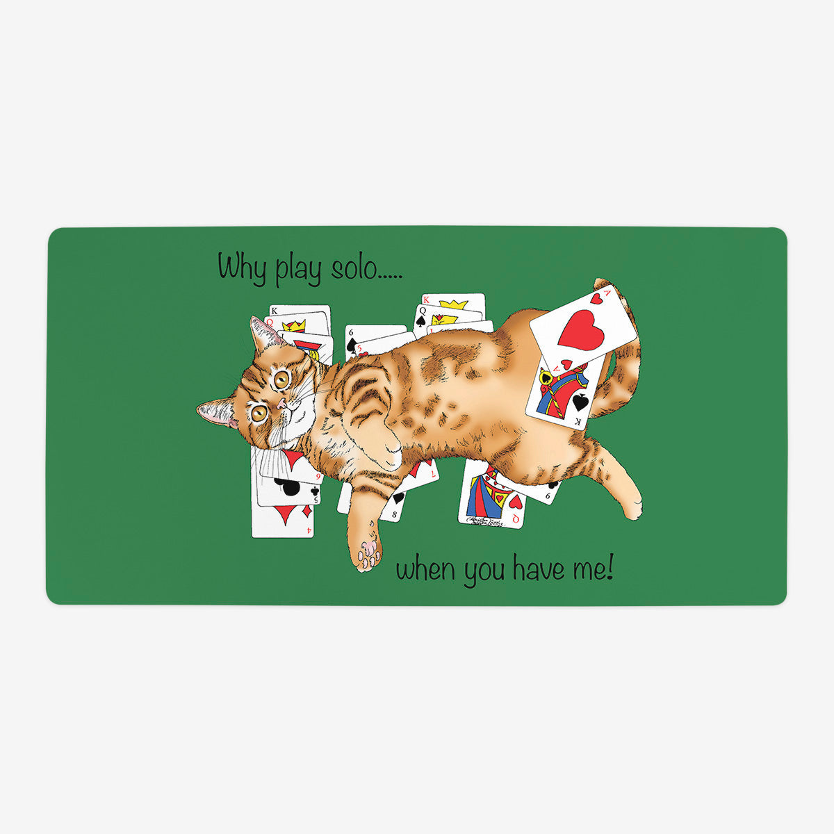 Solitaire Cat Playmat - Premium Playmat from Inked Gaming - Just $34.99! Shop now at Game Crave Tournament Store