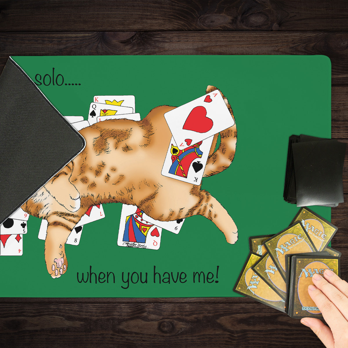Solitaire Cat Playmat - Premium Playmat from Inked Gaming - Just $34.99! Shop now at Game Crave Tournament Store