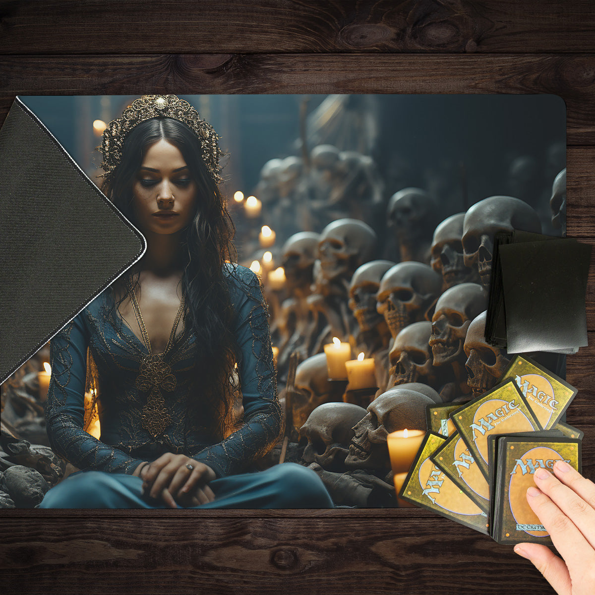 Skull Priestess Playmat - Premium Playmat from Inked Gaming - Just $34.99! Shop now at Game Crave Tournament Store