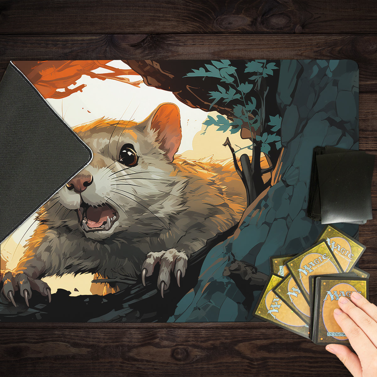 Squirrel Surprise Playmat - Premium Playmat from Inked Gaming - Just $34.99! Shop now at Game Crave Tournament Store