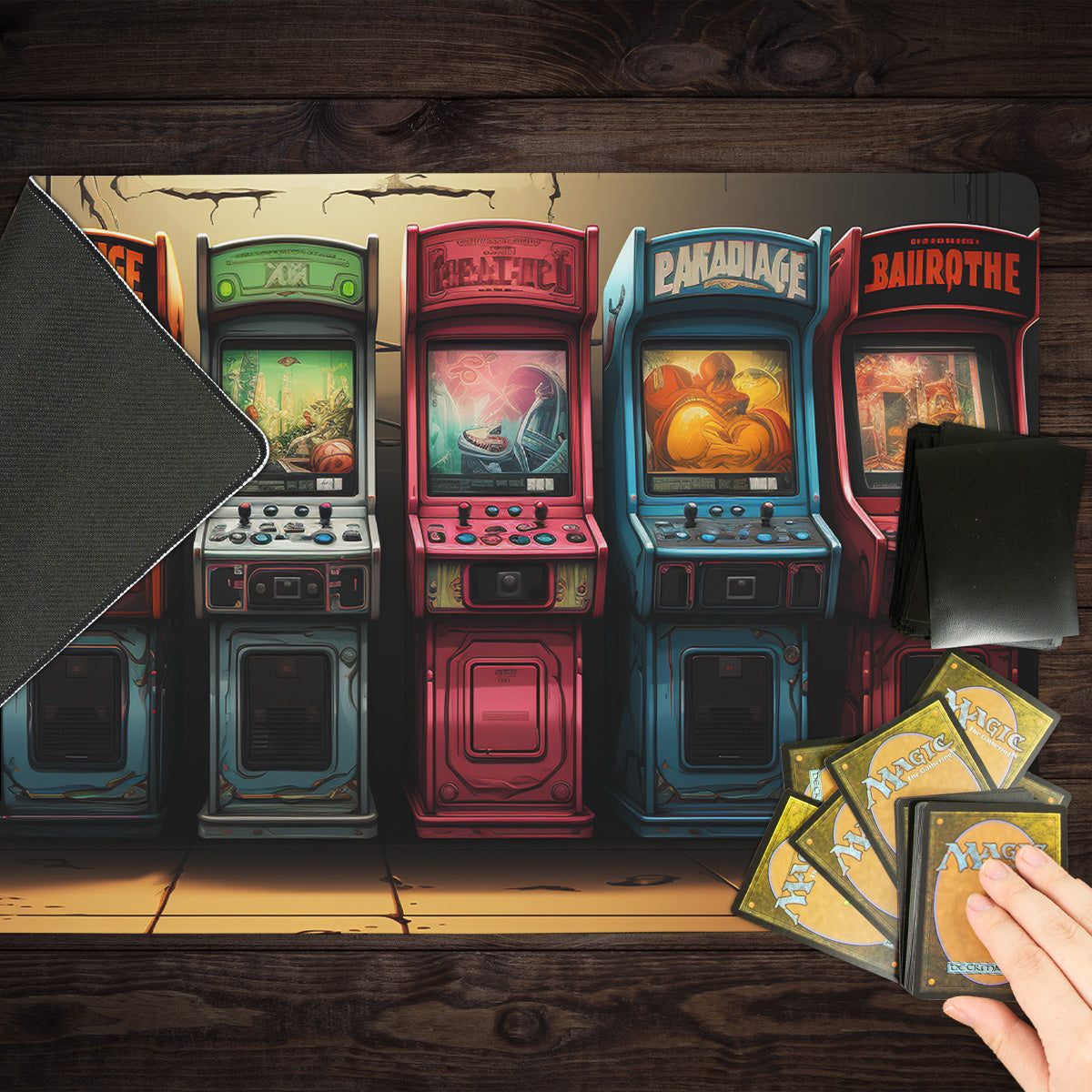 The Old Arcade Playmat - Premium Playmat from Inked Gaming - Just $34.99! Shop now at Game Crave Tournament Store