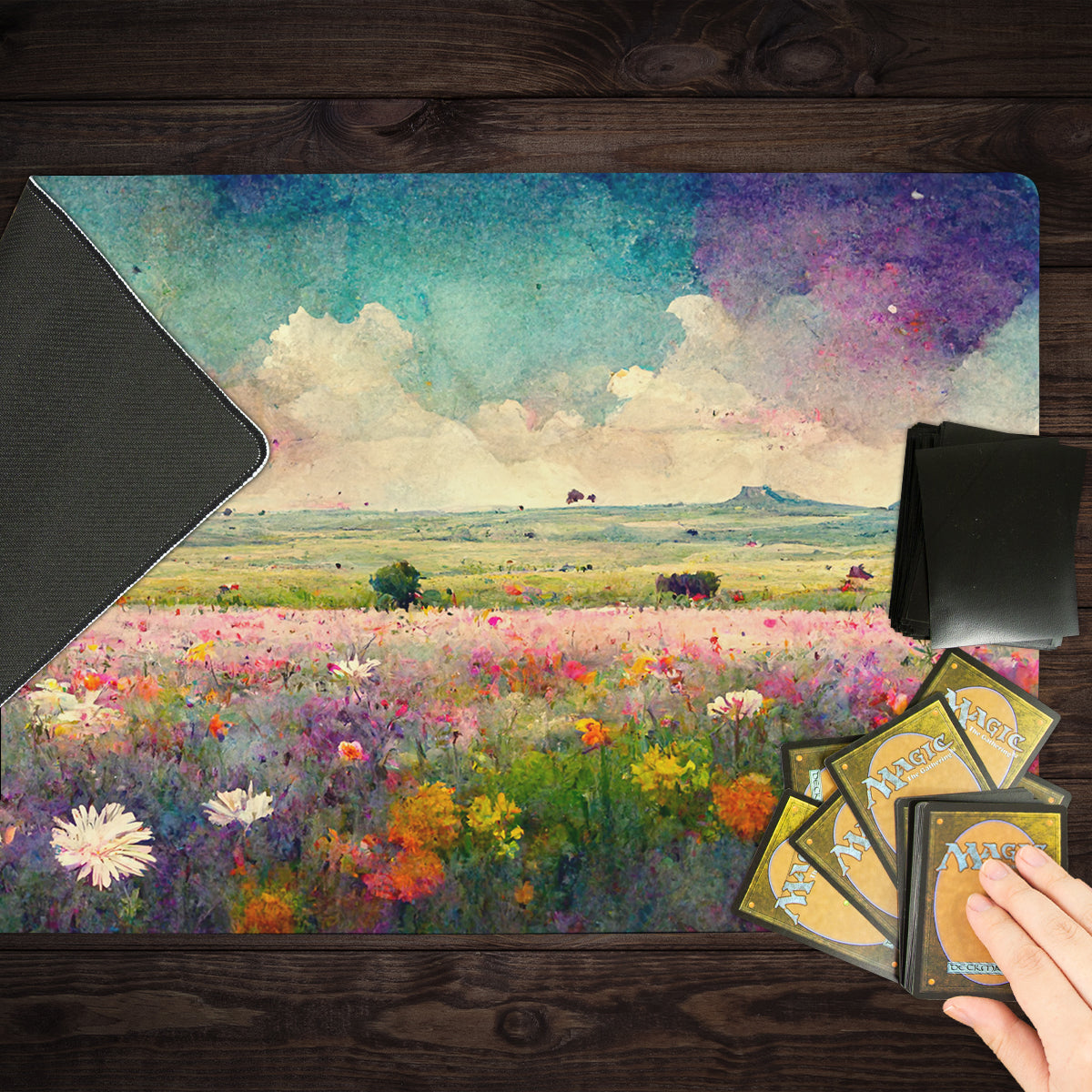 Vibrant Flowering Field Playmat - Premium Playmat from Inked Gaming - Just $34.99! Shop now at Game Crave Tournament Store