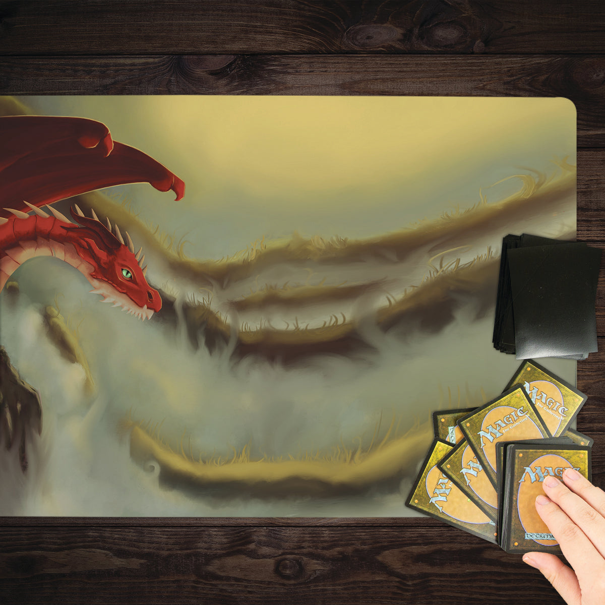 Valiant Red Dragon Playmat - Premium Playmat from Inked Gaming - Just $34.99! Shop now at Game Crave Tournament Store