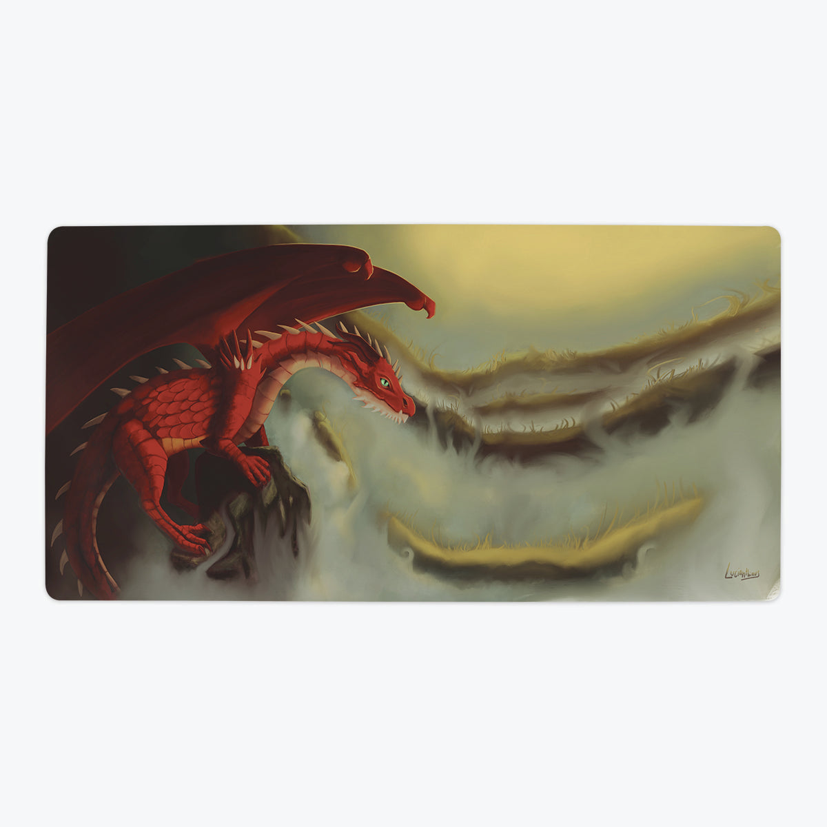 Valiant Red Dragon Playmat - Premium Playmat from Inked Gaming - Just $34.99! Shop now at Game Crave Tournament Store