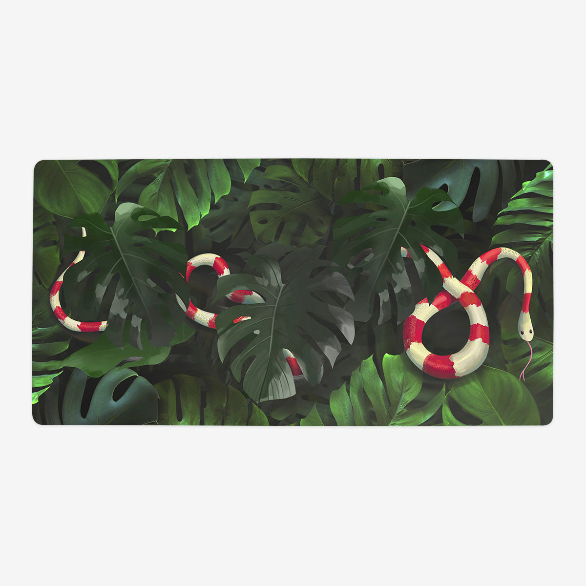 Snake Under Monstera Leaves Playmat - Premium Playmat from Inked Gaming - Just $34.99! Shop now at Game Crave Tournament Store